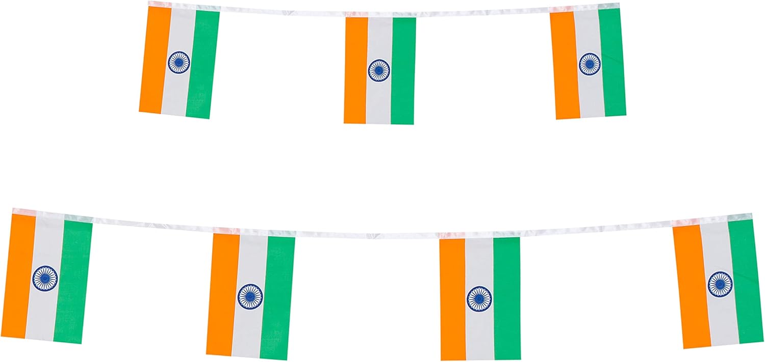 Amazon Com Lovevc 100 Feet Small Mini India Indian Flags Banner
