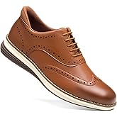 HEEZ Men's Dress Sneakers, Casual Dress Shoes for Men Comfortable, Wingtip Business Formal Oxfords Shoes for Office Work Wedding Travel Daily