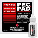 Aeroclipse Optic Cleaning Fluid and PEC-PAD Lint Free Wipes - Critical Optic Non-Flammable Cleaning Solution - Non-Abrisive Cleaning Wipes for Sensitive Glass - Cleaning Kit - Dropper Tip (15ml) 0.5oz