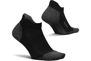 Feetures Elite Max Cushion No Show Tab Ankle Socks - Sport Sock with Targeted Compression