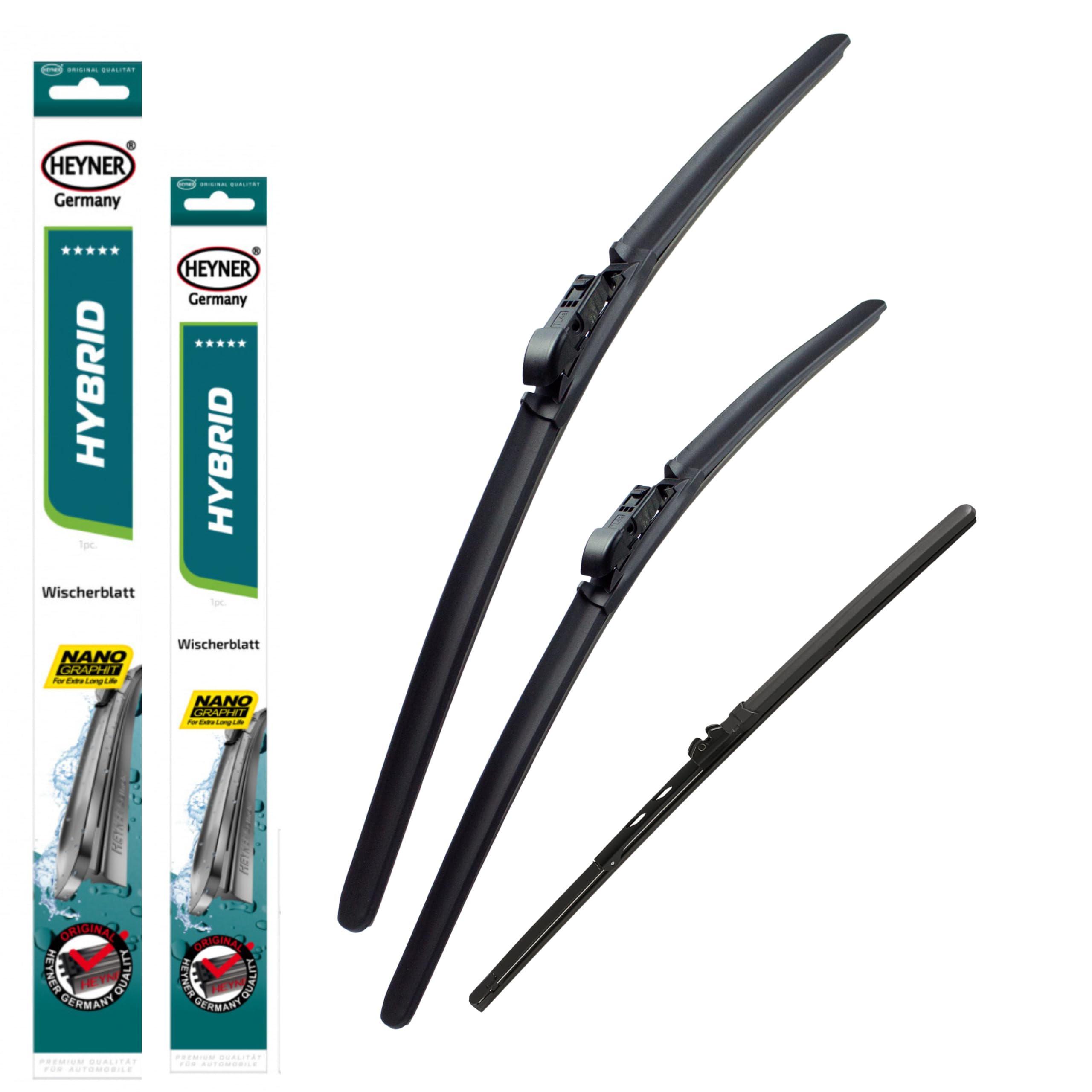 HEYNER Wiper Blades Fits: Volkswagen Golf Hatchback mk7 2012-2019 Hybrid Wipers HH2618ST11G