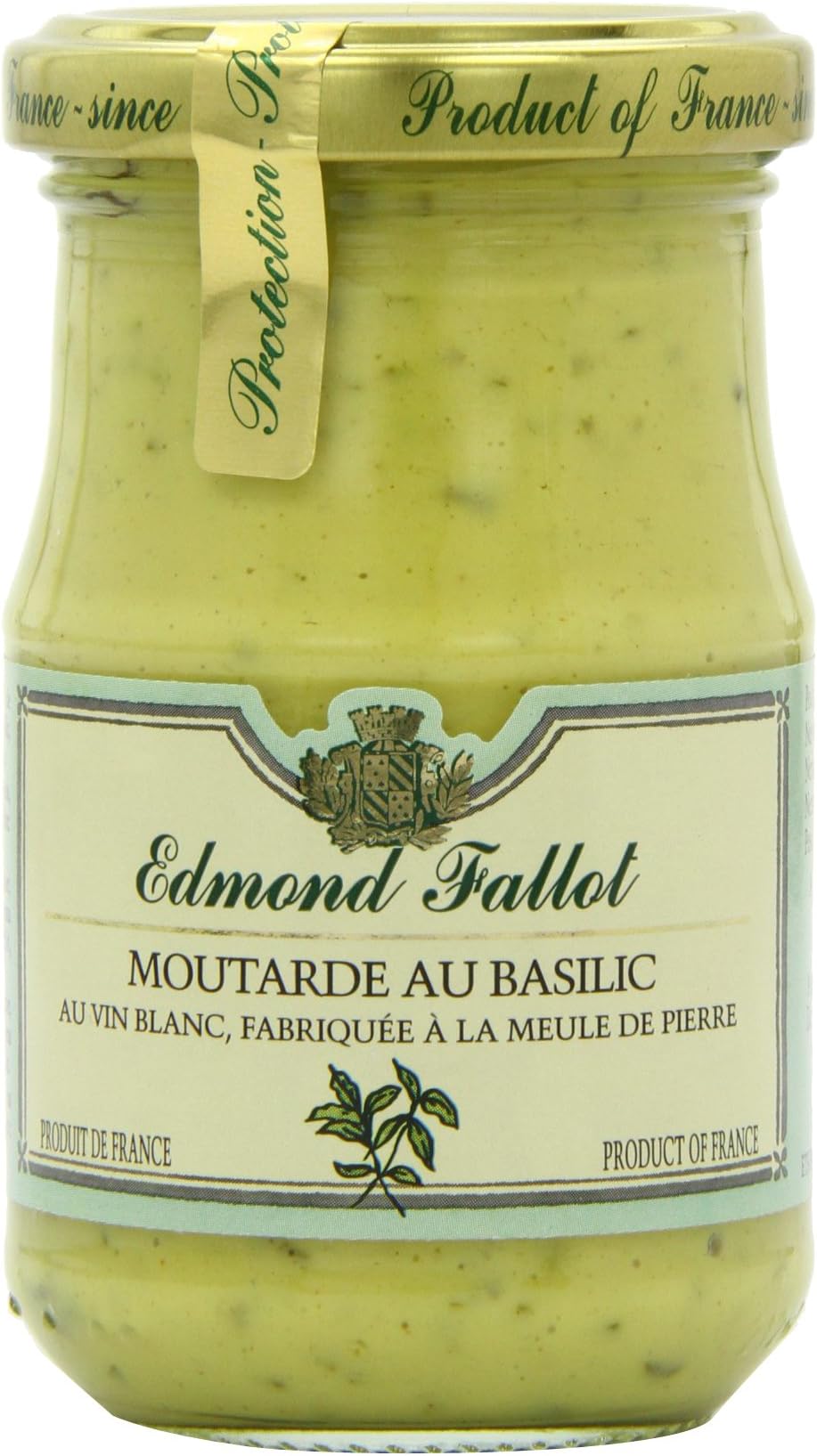 Fallot Dijon Mustard with Basil 205 g (Pack of 4)