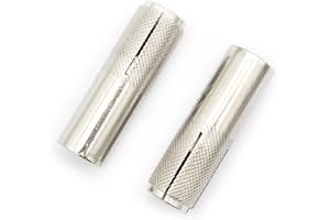 SCXCLY 10pcs Drop in Anchors, (1/2''-13) Knurled Drop-in-Anchor for Solid Concrete, Internal Forced Expansion Screw Bolts, 304 Stainless Steel(Silver)