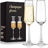 FrutPunch Champagne Flutes, Champagne Glasses Set of 2, 8.5OZ, Elegant High-Foot Champagne Glasses, Sparkling Wine Glasses, Perfect for Family Gatherings, Birthdays, Weddings, Anniversaries