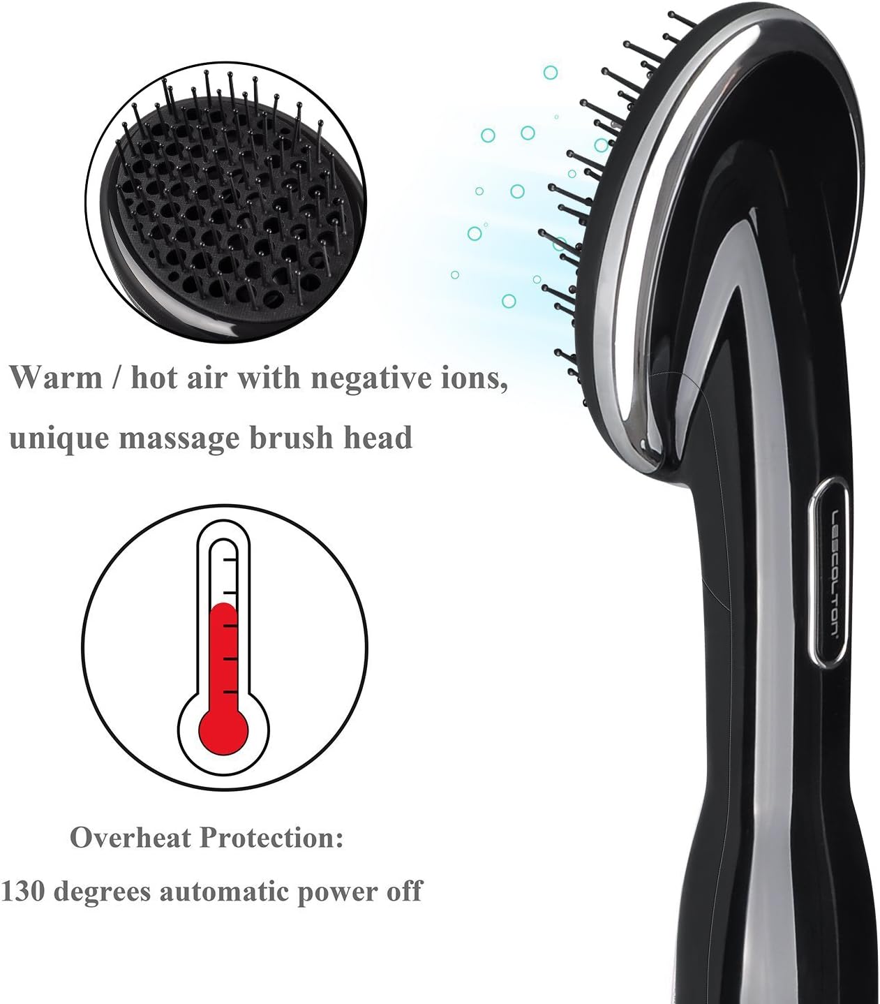 glatteisen burste warmluftburste glattburste ionen haartrockner fur trockenes nasses haare