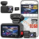REDTIGER 4K Dash Cam Front and Rear 2.5K, STARVIS 2 IMX678 x Noctura™, Dual HDR Blacklight Night Vision, 30MB/s 5.8GHz WiFi6,