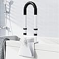 Adjustable Bathtub Safety Rail: Shower Grab Bar Handle for Seniors, Elderly, and Disabled, Fits 3.1 to 6.7 Inch Tub Walls, Ba