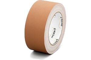 GMKbuy 2" x 30 Yard Tan Gaffers Tape – Heavy Duty, Easy to Tear, Matte Gaffer Stage Tape – Gaff Cloth Tape for Photography & Filming Backdrop