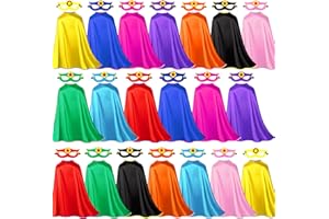 iROLEWIN Superhero-Capes for Kids Bulk 20 Pack Superhero Party Favors Toddler Dress-up Halloween Group Costumes Pretend Play