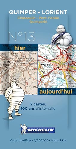 Download Pack 2 cartes hier/aujourd'hui Quimper - Lorient Michelin PDF