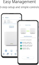 ASUS ZenWiFi XT9 AX7800 Tri-band WiFi 6 Mesh Router 2pk 5700sqft 4G 5G VPN view 7