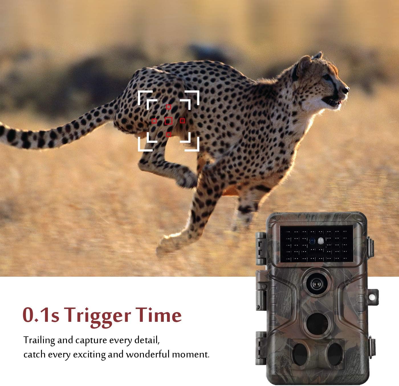 Folgtek 4pcs Wildlife Cameras Trail Cam with Audio 20MP Photo 1080P H.264 Video, 100ft Night Vision IP66 Waterproof 120° Wide Angle: Home Improvement
