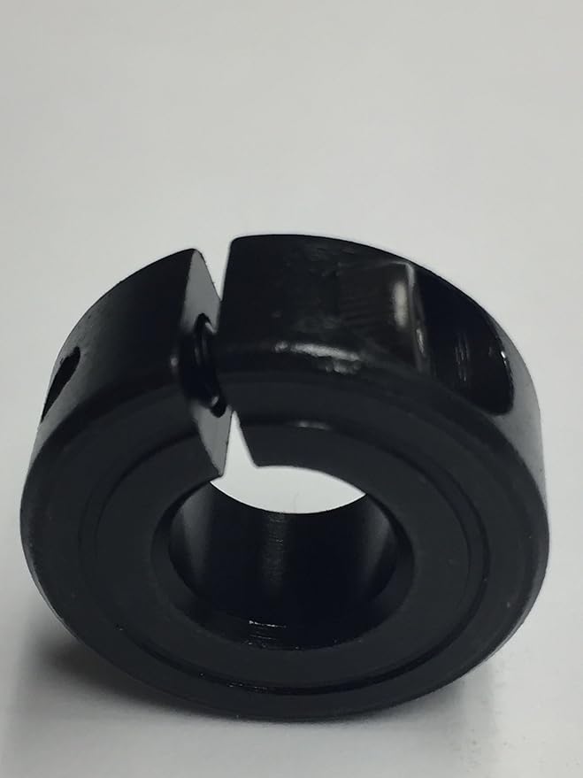 1/2" Bore, Single Split Shaft Collar, Black Oxide, 1 Pc