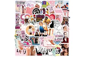 Feminist Stickers, 50PCS Women's Girls Libbers Equal Rights Empowerment Stickers, Awareness Girly Power Indie Feminism Merch 