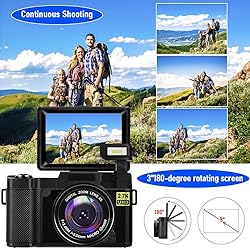 CEDITA Digital Vlogging Camera with Flip