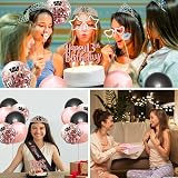 SWPEED 13th Birthday Gift Set Girls Sash Tiara Balloons Cake Topper Keyring Teen view 8