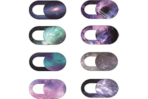 LISM Webcam Cover 8 Packs, Ultra-Thin Camera Cover Privacy Protector, Cover Slide for Laptop/Mac/MacBook Air/iPad/iMac/PC/Cell Phone, Webcam Covers Laptop Accessories (Starry Sky)