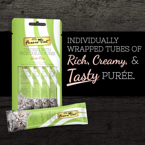 FUSSIE CAT CHICKEN WITH VEGETABLES PUREE – 0.5 OUNCE TUBES