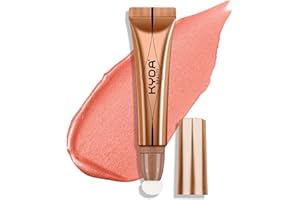 KYDA Blush Beauty Wand, Shimmer Blush with Cushion Applicator, Natural Pearl Finish, Silky Smooth Creamy, Lasting Glowing Blush, by Ownest Beauty-Grateful Red