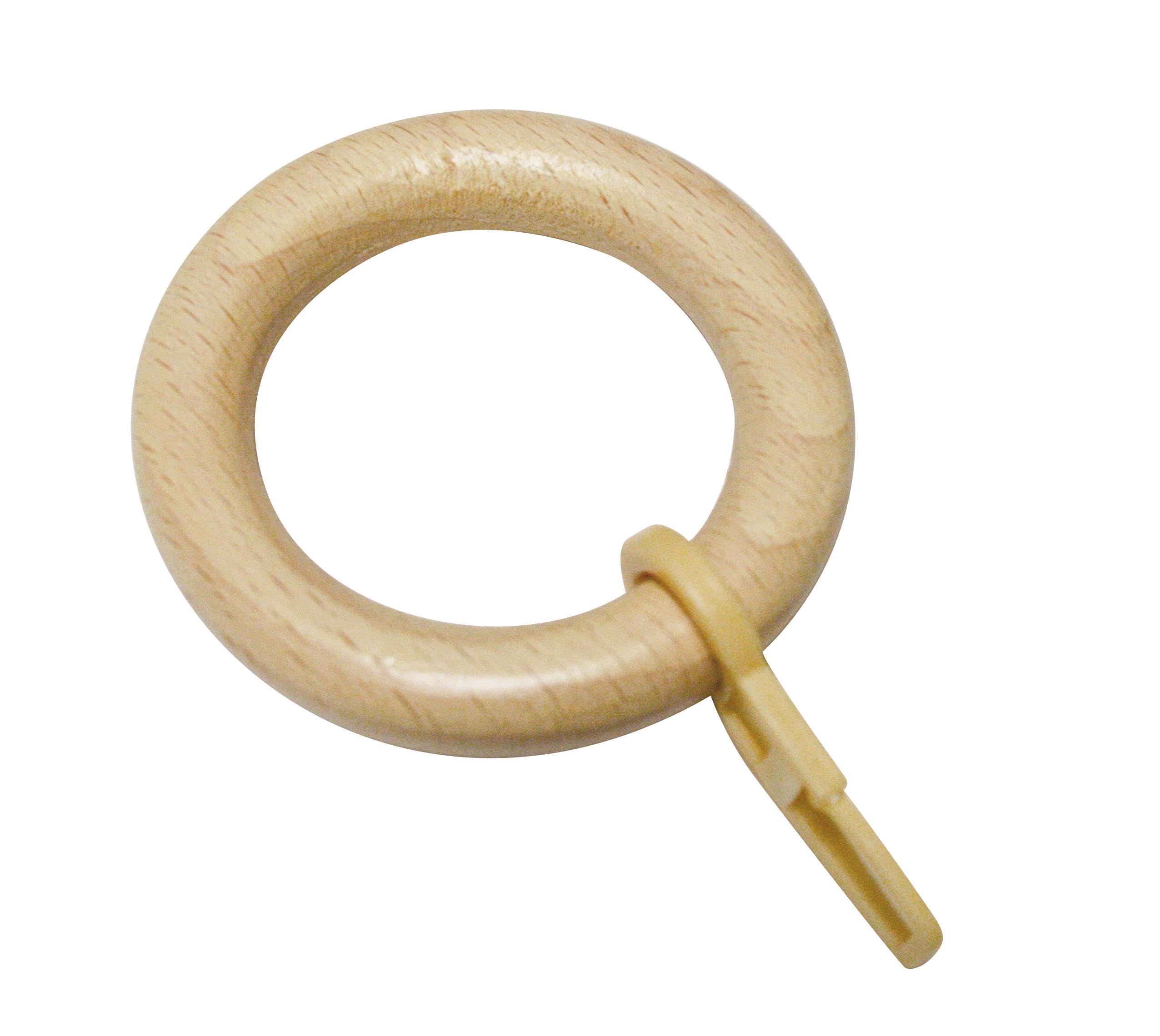 Gardinia Curtain Rings with Pleated Hooks Wood Pine Applicable 10