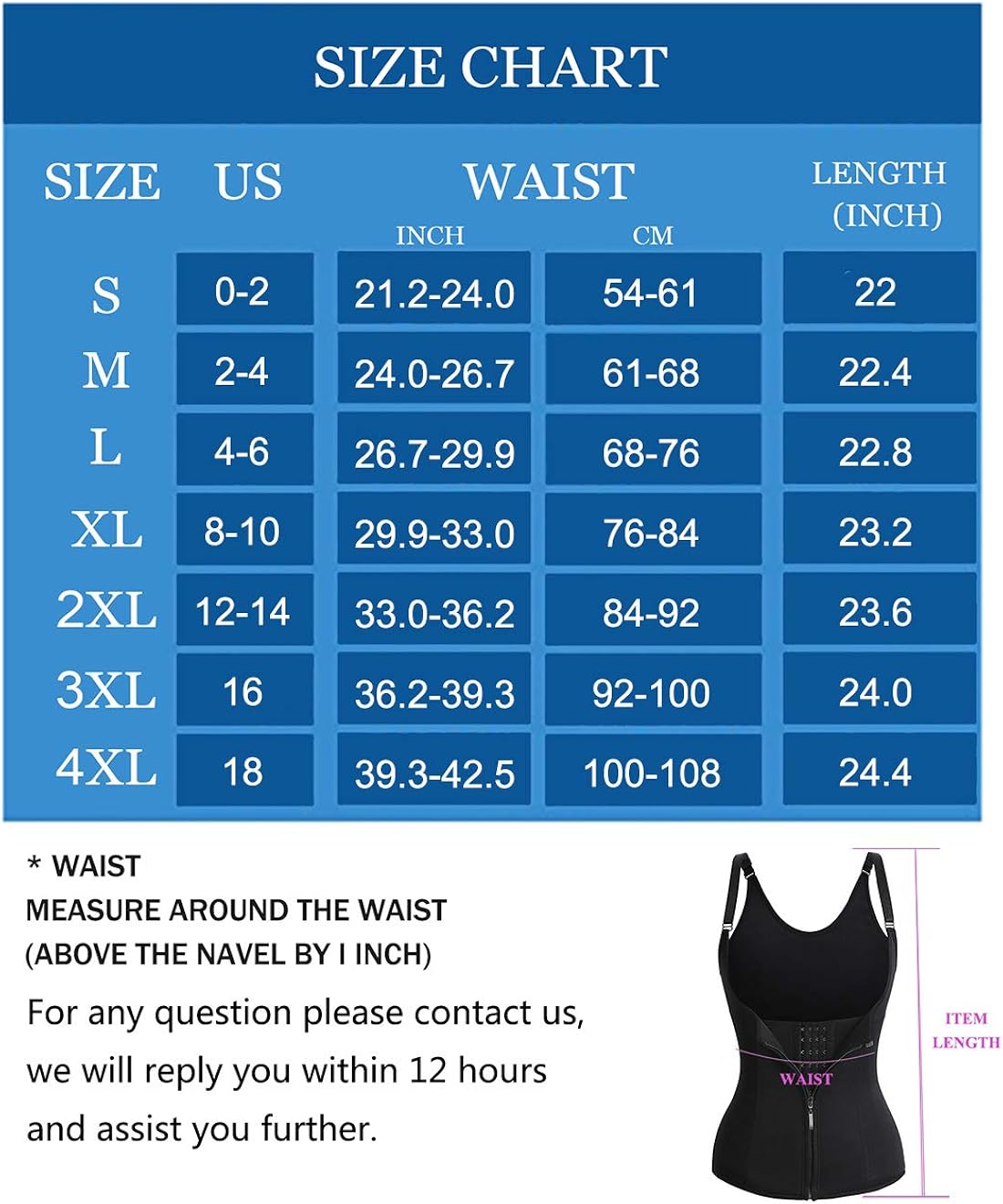 Nebility Women Waist Trainer Corset Zipper Vest Body Shaper Cincher Tank Top with Adjustable Straps at  Women’s Clothing store