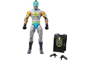 Mattel WWE Rey Mysterio Top Picks Elite Collection Action Figure with Entrance Shirt, 6-inch Posable Collectible Gift for WWE Fans Ages 8 & Up