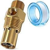 CV221513AV Air Compressor Check Valve Compatible with Campbell Hausfeld 1/2-inch NPT Male Threaded Air Tank x 3/8-inch Compressed Air Hose 1/8-inch NPT Unloader Replace One-way