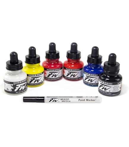 Amazon.com: Daler-Rowney FW Acrylic Ink Bottle Process Magenta