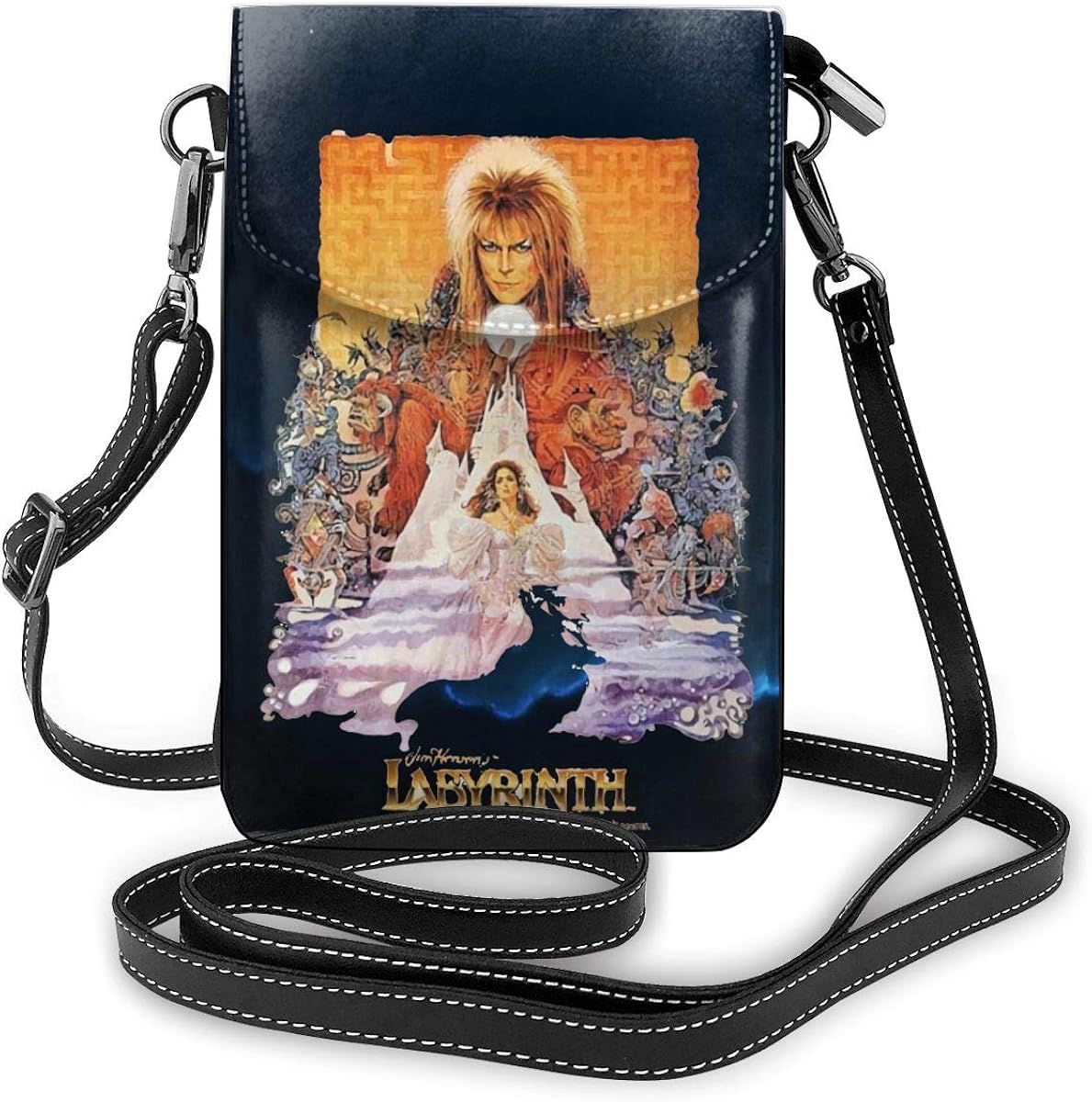 David Bowie Goblin King Movie Cellphone Purse Crossbody Bag Passport Cosmetic Womens Wallet