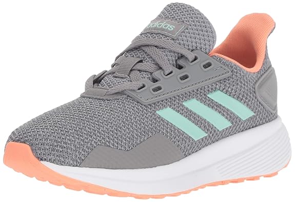 adidas Performance Unisex-Kids Duramo 9 Running Shoe, Grey Heather/Clear Mint/Granite, 6 M US Big Kid
