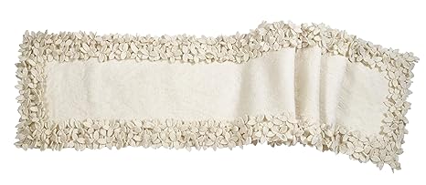 Amazon Com Arcadia Home Hand Felted Wool Floral Border Table