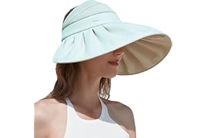 BENEUNDER Large Brim Foldable Sun Visor for Women UPF50+ UV Protection