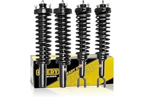 OREDY Front & Rear Struts w/Coil Spring Assembly Replacement for 1996-2000 Honda Civic - 171291L 171291R 171292