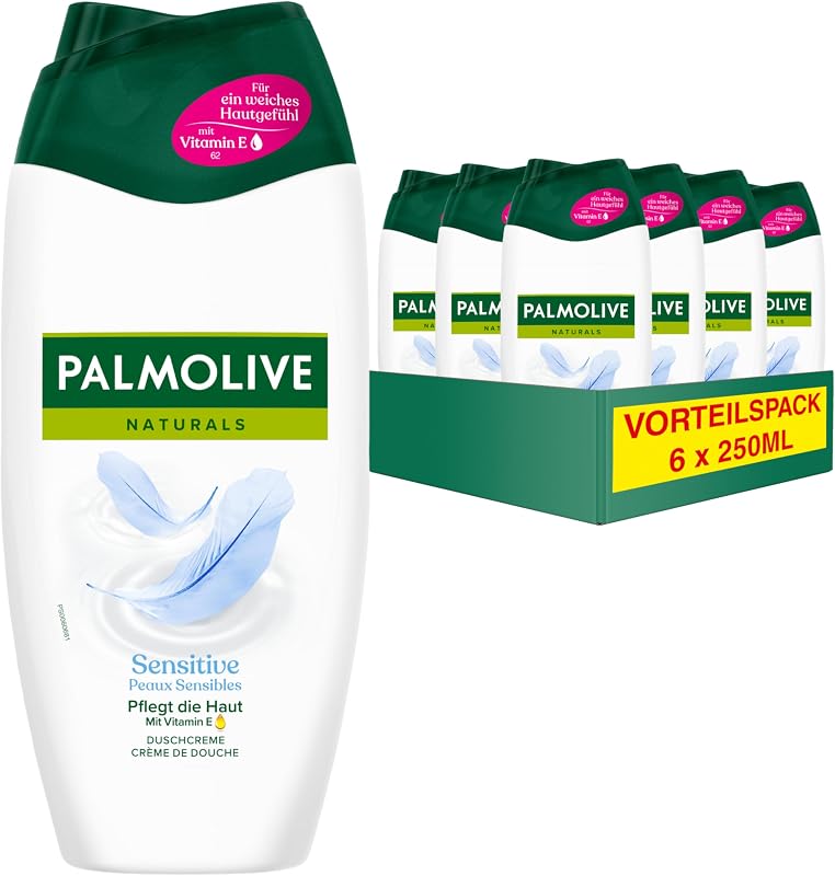 Naturals Sensitive Duschcreme 250ml x 6- mit Vitamin E