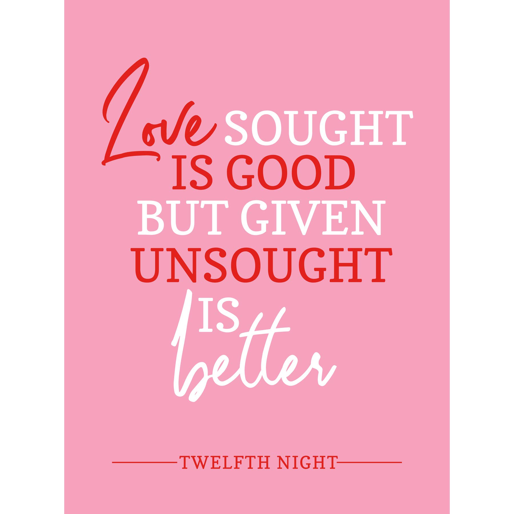 Artery8 Quote Shakespeare Love Unsought Better Large Wall Art Poster Print Thick Paper 18X24 Inch