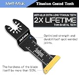 Meff-Mluk Titanium Oscillating Saw Blades 15Pcs Universal Multi Tool Kit view 3