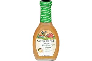 Maple Grove Farms Fat Free Salad Dressing, Caesar, 8 Ounce (Pack of 12)
