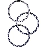 SUPBOMM 3 pcs Baseball Rope Necklaces, League Team Colors Braided Necklace, Baseball Team Gifts