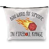 DandD Inspired Gift Role Playing Games Gift Game Dice Storage Accessories Pouch Bag Gift for RPG Game Players (Bold Words Bag)