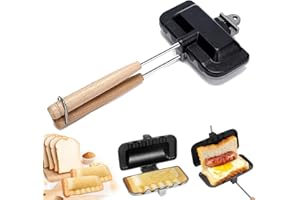 Hot Dog Pocket Maker,Hot Sandwich Maker,Hot Dog Press,Double-Sided Sandwich Baking Pan,Maker Flip Grill Pan,Sandwich Baking T