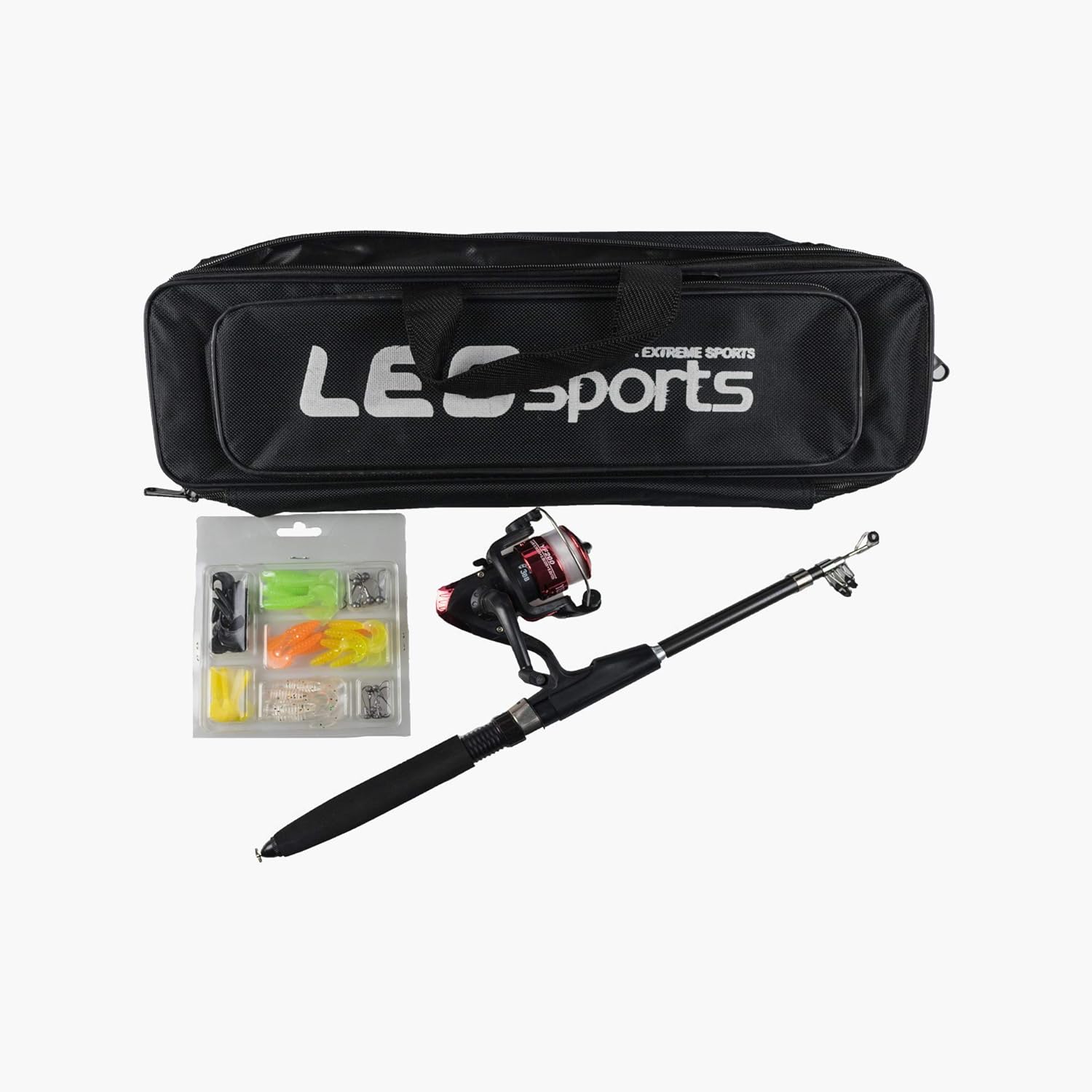 ジグフック 伸縮式釣り竿 コンボ スピニングリール ソフトルアー フィッシングギア Ice B07lbyhpjn 釣りバッグ 釣り竿用リール 海水淡水ボート釣り用 Sea フルキット ロッド リールセット テレビで話題