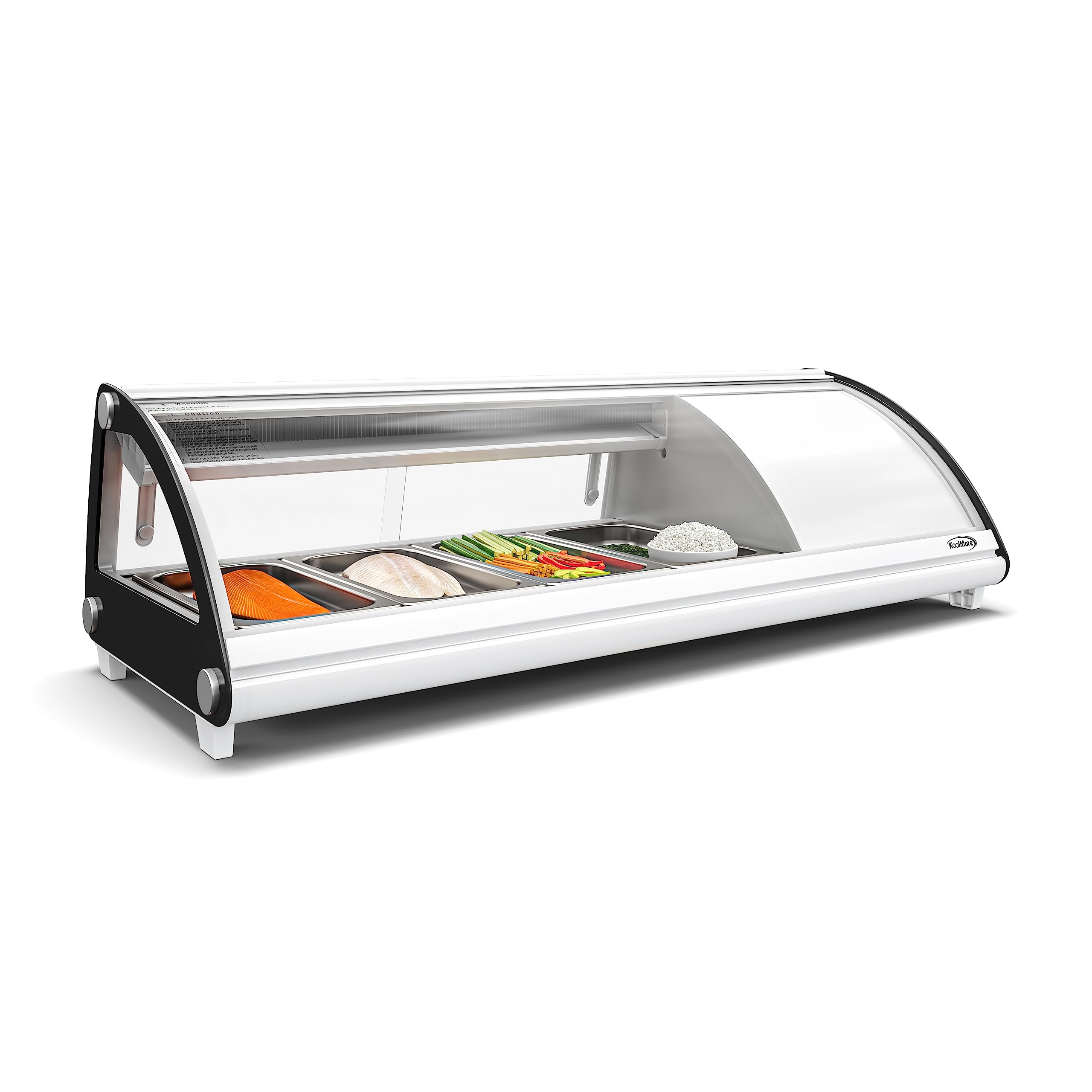 KoolMore KM-SR46-WH Glass Sushi Display Case