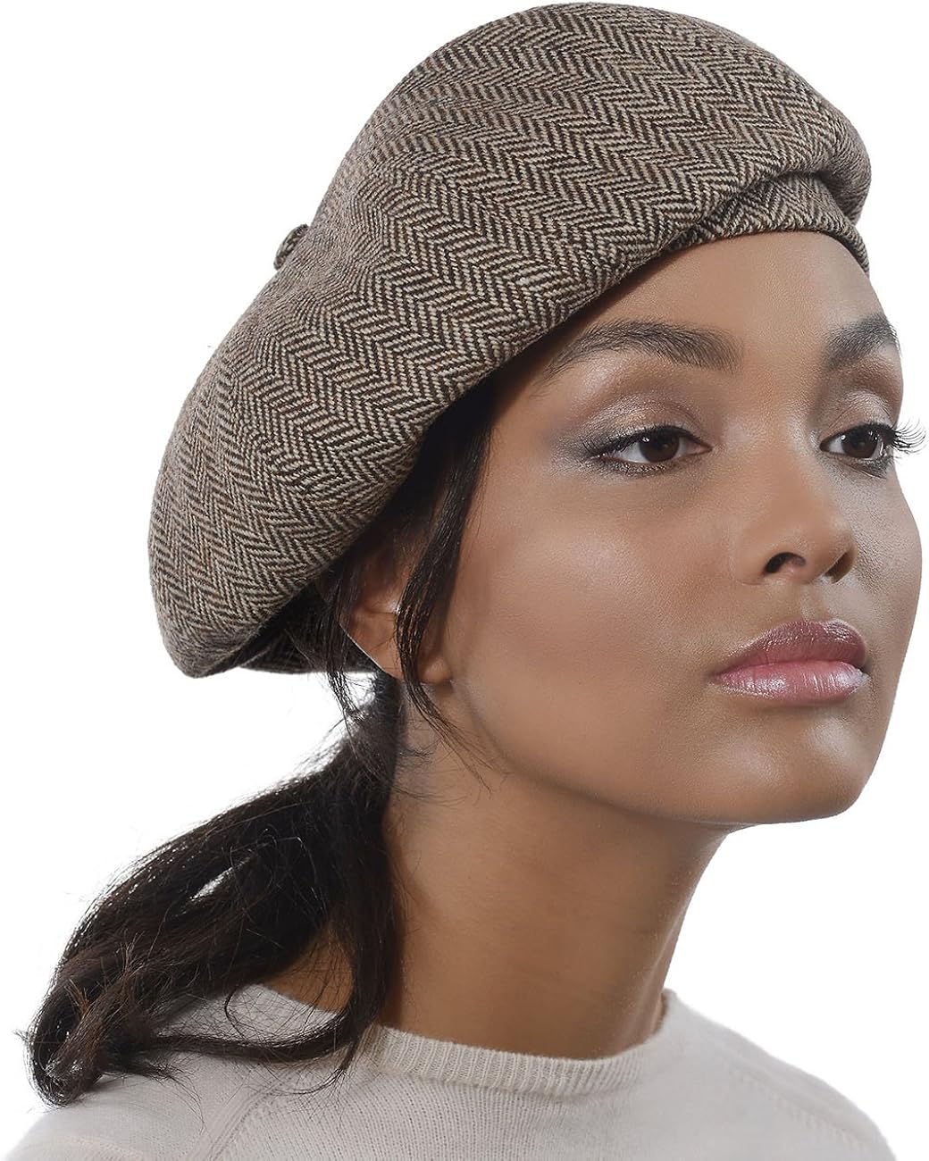 eric javits leather beret