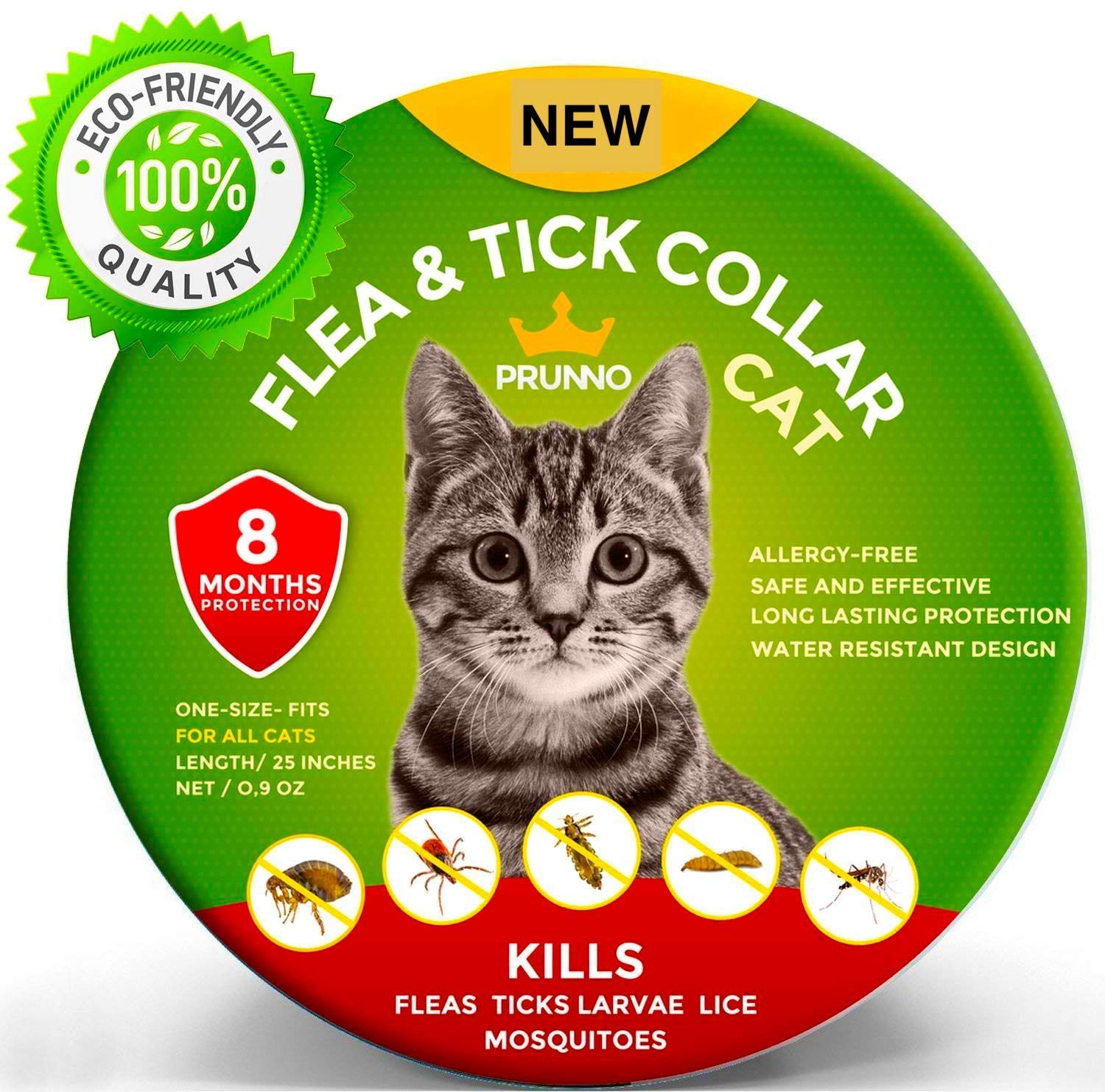 Reviews New 2019 Flea Collar for Cats 8 Months Protection Vet