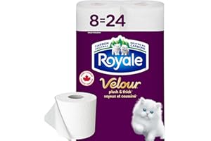 Royale Velour Toilet Paper, 8 Equal 24 Rolls, 213 Bathroom Tissues per roll