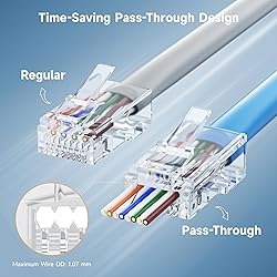 Cable Matters 100-Pack Cat 6 Pass Through RJ45