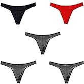 BY.ECG Men's Cotton Thong Sports Sexy T-back Classic Y-type Low Rise Thin Soft Lightweight Pouch Supporting