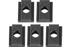 Suuonee T Slot Nuts, 5-Pack of Iron T Slot Nuts - Ideal T Slot Nut for Tacoma Truck Bed Deck Rails 3/8"-16 Threads for D-Rings and Tie-Downs