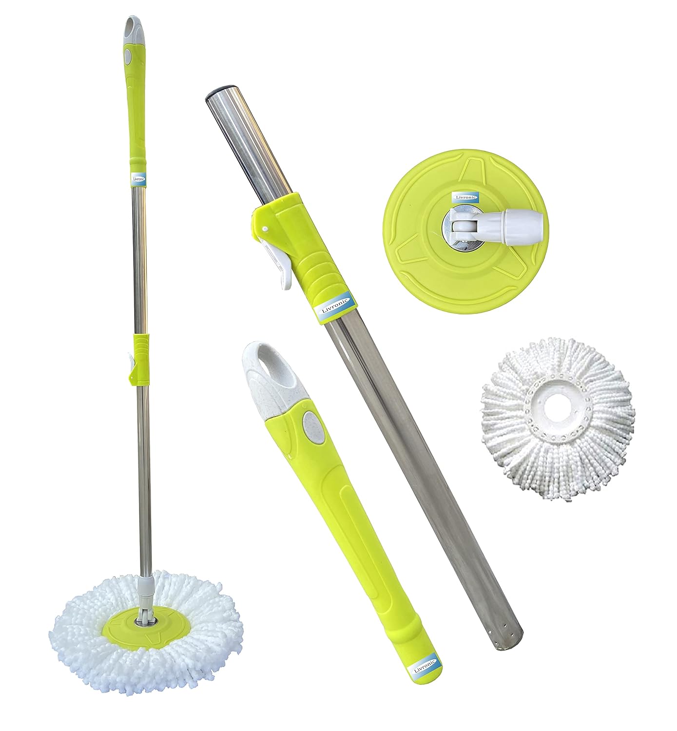 Livronic® Mops for Home Floor Cleaning 360 Degree Rotating Spin Mop