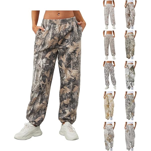 Amazon.com: Womens Camo Sweatpants Wide Leg High Waisted